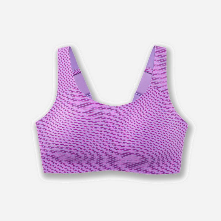 Brooks Dare Scoopback Australia - Women's Running Bra - Heliotrope Texture Print/MediumPurple (52104